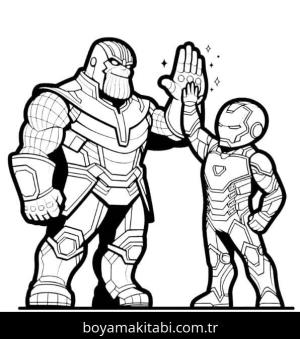 Thanos boyama sayfası – ücretsiz yazdır, boyama etkinliği