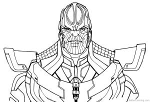 Thanos boyama sayfası,  coloring page, Thanos’un Ön Yüzü, 