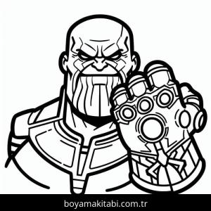 Thanos boyama sayfası – kolay boyama, eğitici aktivite