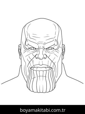 Thanos boyama sayfası – çocuklar için, çizgi film temalı