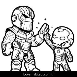 Thanos boyama sayfası – eğitici aktivite, yaratıcılık