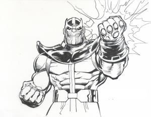 Thanos boyama sayfası,  coloring page, Thanos’un Güç Yumruğu, 