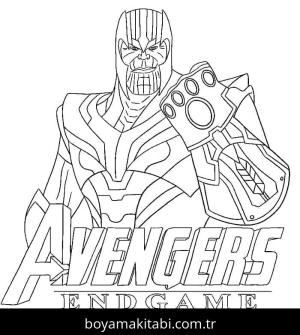 Thanos boyama sayfası – PDF indir, sevimli karakter
