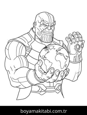 Thanos boyama sayfası – evde etkinlik, ücretsiz yazdır