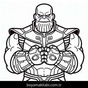 Thanos boyama sayfası – boyama etkinliği, çocuk aktivitesi
