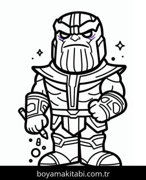 Thanos boyama sayfası – PDF indir, sevimli karakter