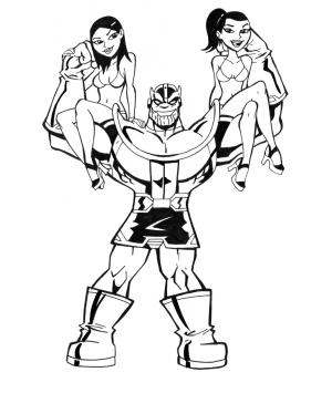 Thanos boyama sayfası,  coloring page, Thanos Holding Bayanlar, 