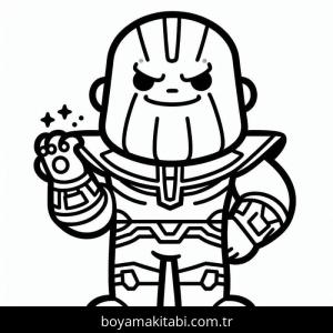 Thanos boyama sayfası – kolay boyama, eğitici aktivite