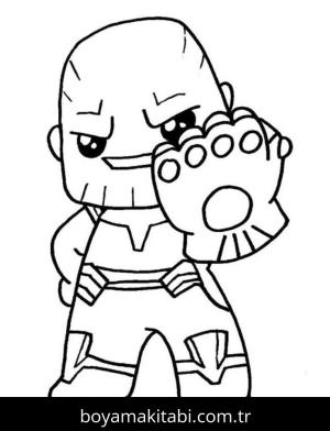 Thanos boyama sayfası – boyama çalışması, yaratıcılığı geliştirir