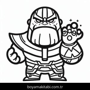 Thanos boyama sayfası – renkli çizimler, okul öncesi