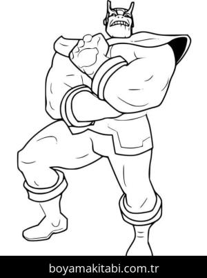 Thanos boyama sayfası – el becerilerini geliştirir, boyama çalışması