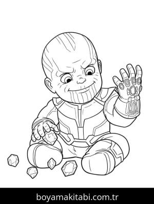 Thanos boyama sayfası – keyifli zaman, renkli çizimler