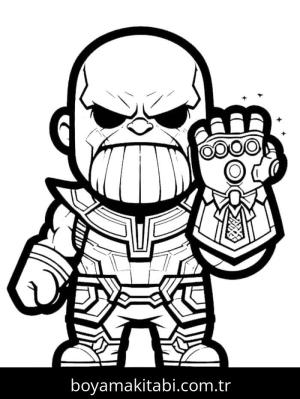 Thanos boyama sayfası – yaratıcılık, eğlenceli etkinlik