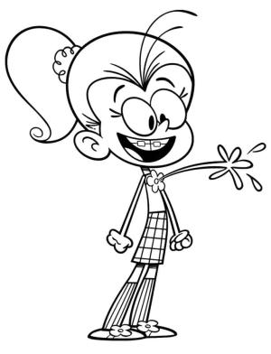 The Loud House boyama sayfası,  coloring page, Luan Loud, 