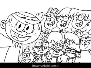 The Loud House boyama sayfası – sevimli karakter, sanatsal çalışma