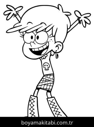 The Loud House boyama sayfası – çocuklar için, çizgi film temalı