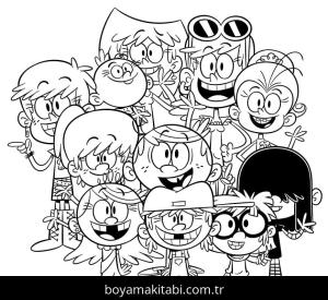 The Loud House boyama sayfası – el becerilerini geliştirir, boyama çalışması