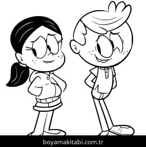The Loud House boyama sayfası – el becerilerini geliştirir, boyama çalışması
