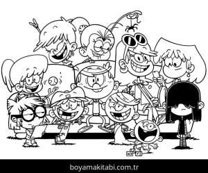 The Loud House boyama sayfası – okul öncesi, evde etkinlik