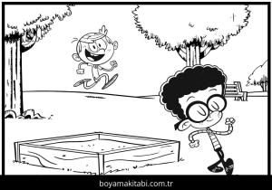 The Loud House boyama sayfası – eğitici aktivite, yaratıcılık