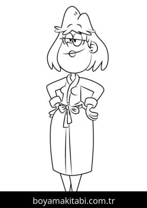 The Loud House boyama sayfası – basit çizim, kolay boyama