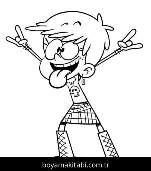 The Loud House boyama sayfası – sanatsal çalışma, çocuklar için