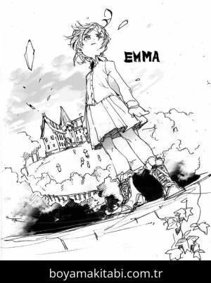 The Promised Neverland boyama sayfası – renkli çizimler, okul öncesi