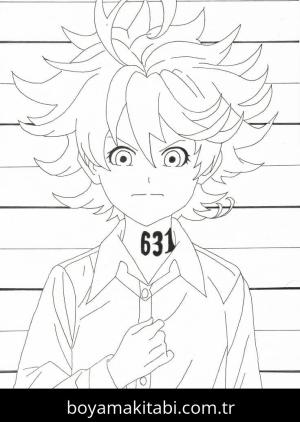 The Promised Neverland boyama sayfası – evde etkinlik, ücretsiz yazdır