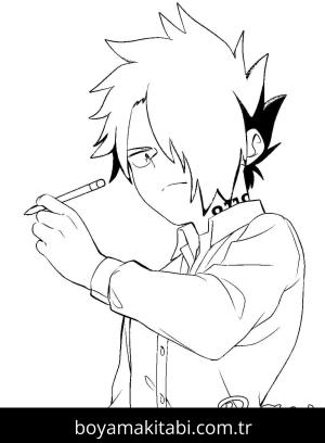 The Promised Neverland boyama sayfası – boyama çalışması, yaratıcılığı geliştirir