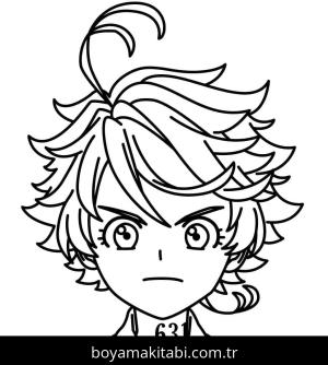 The Promised Neverland boyama sayfası – sanatsal çalışma, çocuklar için