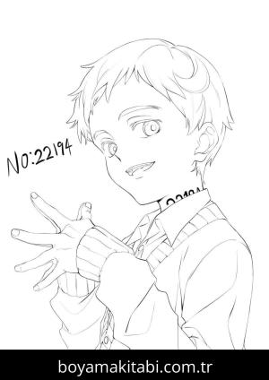 The Promised Neverland boyama sayfası – eğlenceli etkinlik, el becerilerini geliştirir