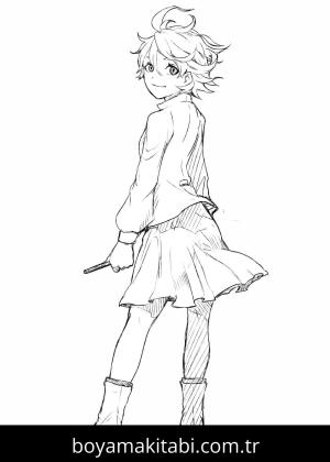 The Promised Neverland boyama sayfası – keyifli zaman, renkli çizimler