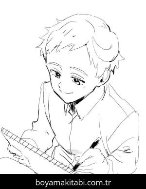 The Promised Neverland boyama sayfası – yaratıcılığı geliştirir, keyifli zaman