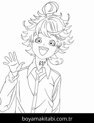 The Promised Neverland boyama sayfası – boyama çalışması, yaratıcılığı geliştirir