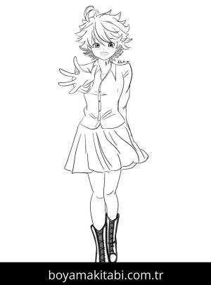 The Promised Neverland boyama sayfası – boyama etkinliği, çocuk aktivitesi