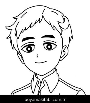 The Promised Neverland boyama sayfası – kolay boyama, eğitici aktivite