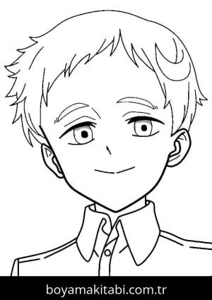 The Promised Neverland boyama sayfası – çocuklar için, çizgi film temalı