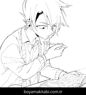 The Promised Neverland boyama sayfası – basit çizim, kolay boyama