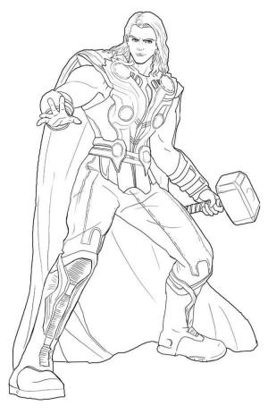 Thor boyama sayfası,  coloring page, Yakışıklı Thor, 