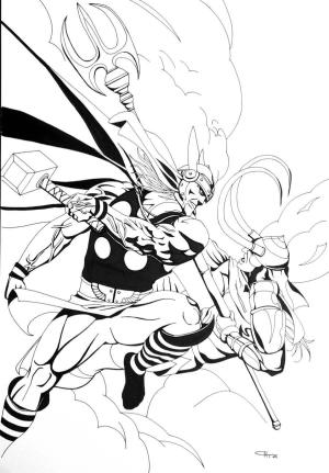 Thor boyama sayfası,  coloring page, Thor vs Loki, 