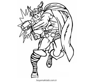 Thor boyama sayfası – boyama çalışması, yaratıcılığı geliştirir
