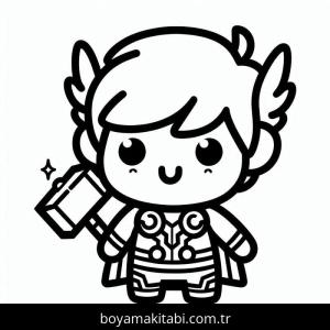 Thor boyama sayfası – el becerilerini geliştirir, boyama çalışması