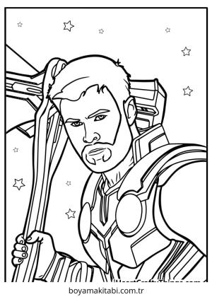Thor boyama sayfası – okul öncesi, evde etkinlik