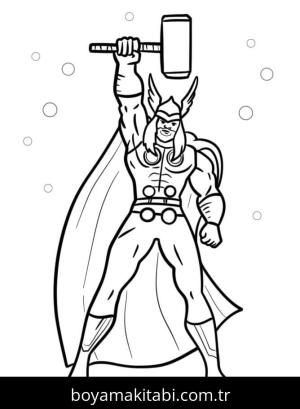 Thor boyama sayfası – yaratıcılığı geliştirir, keyifli zaman