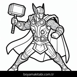 Thor boyama sayfası – evde etkinlik, ücretsiz yazdır