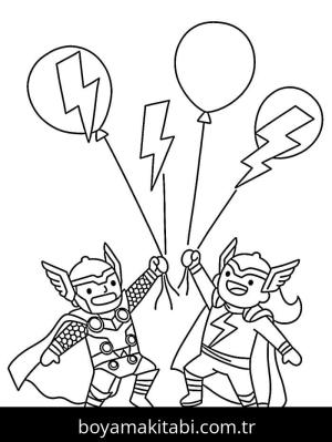 Thor boyama sayfası – okul öncesi, evde etkinlik