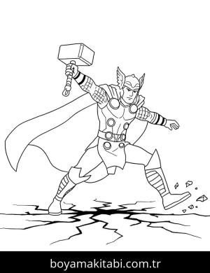 Thor boyama sayfası – yaratıcılık, eğlenceli etkinlik