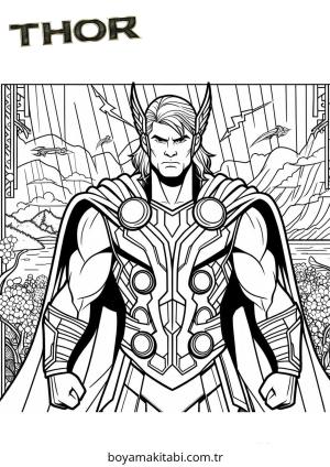 Thor boyama sayfası – eğitici aktivite, yaratıcılık