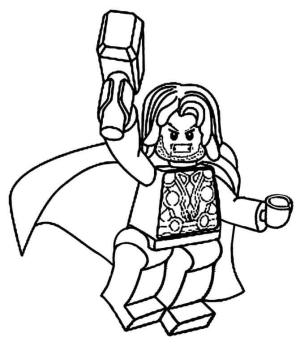 Thor boyama sayfası,  coloring page, Lego Thor Saldırısı, 