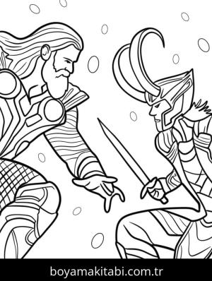 Thor boyama sayfası – okul öncesi, evde etkinlik